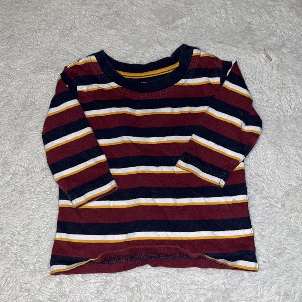 (3 for $10) George 6 month striped long sleeve top